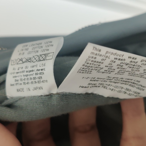 Luxury Designer Japanese Brand Leather Sky Blue Hoodie Jacket Boomer - Picture 5 of 6